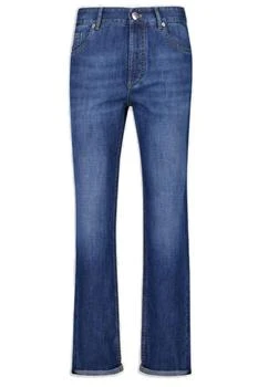 Brunello Cucinelli | Brunello Cucinelli Logo Patch Cuffed-Hem Jeans