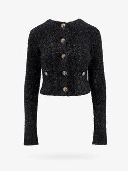 Balenciaga | Cotton tweed knitted cropped cardigan
