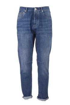 Brunello Cucinelli | Brunello Cucinelli Logo-Patch Straight-Leg Jeans