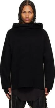 Rick Owens | Black Concordians Cashmere Tunic Hoodie