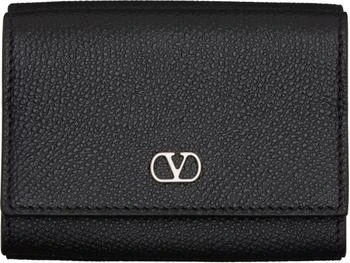 Valentino | Black Trifold VLogo Signature Wallet