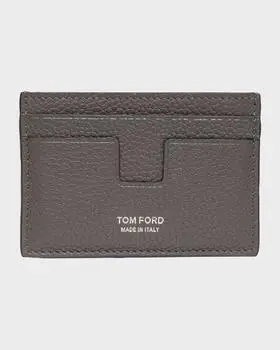 Tom Ford Men's T Line Soft Grain Leather Card Holder