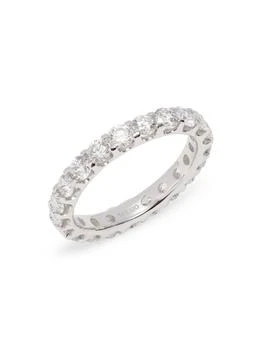 Saks Fifth Avenue | 14K White Gold & 2 TCW Diamond Eternity Band Ring