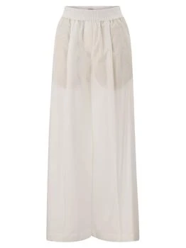 Brunello Cucinelli | Brunello Cucinelli Elasticated Waistband Wide-Leg Trousers