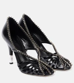 Chloé | Leonie embellished leather pumps