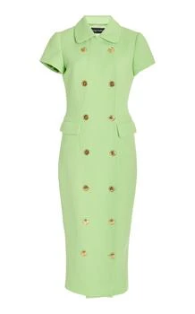 Sergio Hudson - Button-Up Blazer Dress - Green - US 2 - Moda Operandi