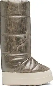 Rick Owens | Silver Concordians Mega Bumper Knee High Lunar Boots