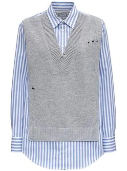 MAISON MARGIELA | Maison Margiela Distressed Vest Layered Shirt