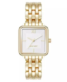 Women's Quartz Square Gold-Tone Metal Alloy Watch, 29mm