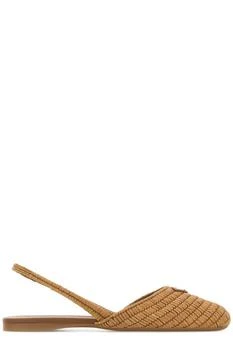 Prada | Prada Triangle-Logo Crochet Ballet Flats