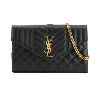 Yves Saint Laurent | Leather Chain/Shoulder Wallet (Pre-Owned)