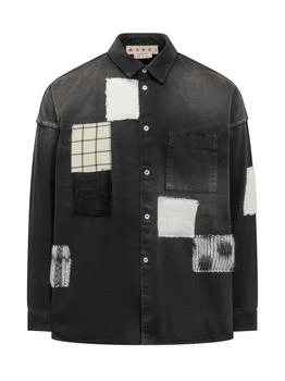 Marni | Marni Patchwork Detailed Long-Sleeved Shirt