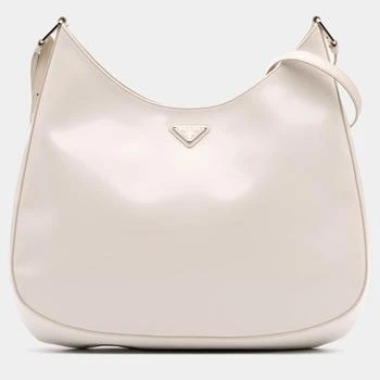 Prada | Prada White Maxi Spazzolato Cleo Crossbody