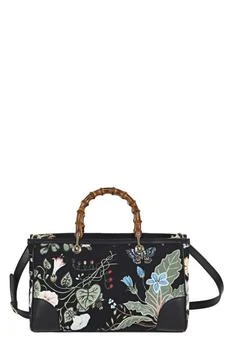 Gucci | Gucci Flora Knight Print Bamboo Strapped Tote Bag