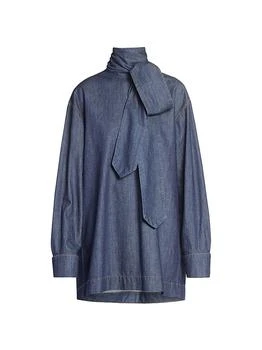 Dries Van Noten | Chaddy Denim Scarf Blouse