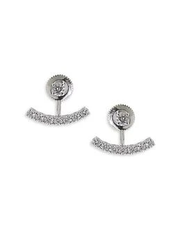 Saks Fifth Avenue | 14K White Gold & 1 TCW Diamond Crawler & Stud Earrings