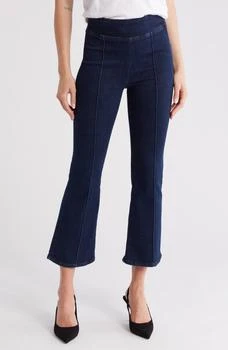 FRAME Jet Set Pintuck Crop Mini Bootcut Pull-On Jeans