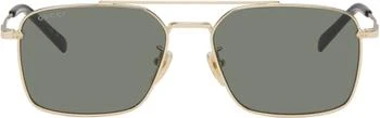 Gucci | Gold Specialized Fit Rectangular Sunglasses