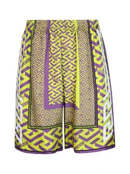 Versace | Versace Greca Pattern Logo Printed Shorts