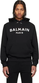 Balmain | Black Printed 'Balmain Paris' Hoodie