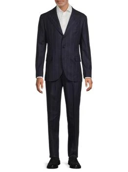 Brunello Cucinelli | ​Windowpane Wool-Silk-Cashmere Modern-Fit Suit