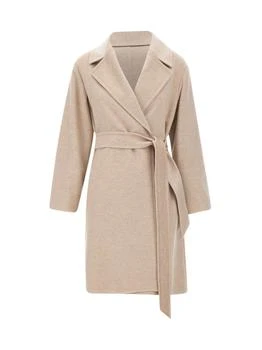 Max Mara Studio Pazzo Belted Long-Sleeved Coat