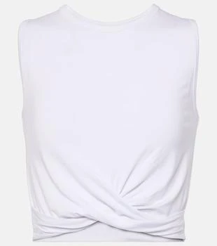 Alo Cover draped jersey crop top