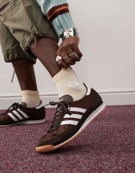 adidas Originals SL 72 OG trainers in brown and white