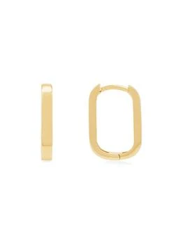 Saks Fifth Avenue | 14K Yellow Gold Rectangle Huggie Earrings