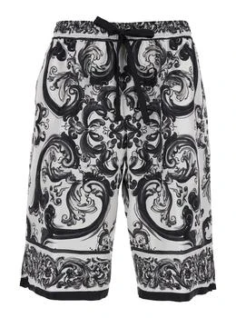 Dolce & Gabbana | Dolce & Gabbana Majolica-Printed Drawstring Shorts