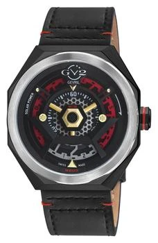 undefined Stella Solare Power Leather Strap Watch, 44mm