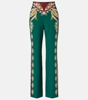 ETRO | Printed silk wide-leg pants