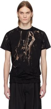 Black Marbled Jersey T-shirt