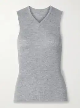 Khaite | Renato Ribbed Wool-blend Jersey Tank