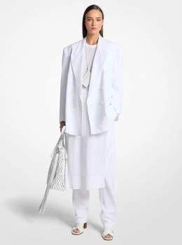 Michael Kors Shawn Linen Double-Breasted Blazer