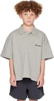 Kids Gray Signature Classic Short Sleeve Polo