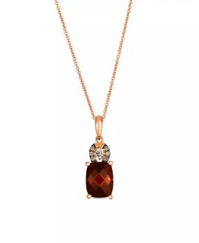 Le Vian | Garnet (2.80 ct. t.w.), Vanilla and Chocolate Diamond Pendant Necklace (0.12 ct. t.w.) in 14k Strawberry Gold