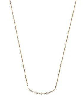 Bloomingdale's | Diamond Curved Bar Necklace in 14K Yellow Gold, 0.30 tcw