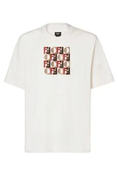 Fendi | Fendi Logo Detailed Crewneck T-Shirt