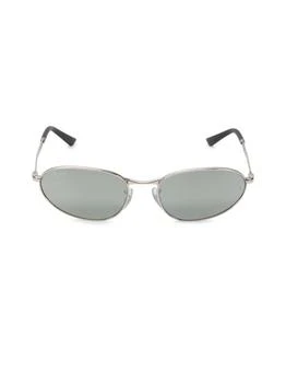 RB3734 58MM Mirrored Oval Sunglasses