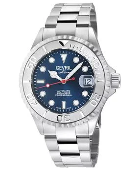 Gevril | Men's Wall Street Swiss Automatic Silver-Tone Stainless Steel Watch 39mm