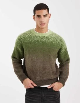 Cotton On boxy fit jumper in green ombre