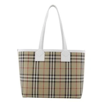 Burberry | Ladies Archive Beige Check Cotton Canvas Small London Tote