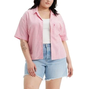 Levi's Trendy Plus Size Joyce Gingham Resort Shirt