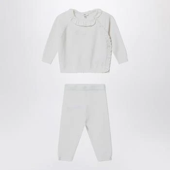 White cotton two-piece outfit