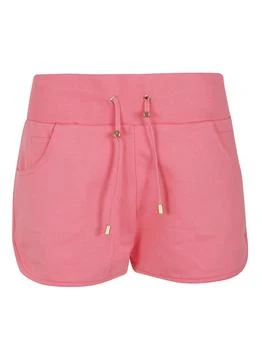Balmain | Balmain Logo Printed Low-Waisted Drawstring Shorts