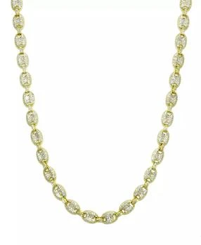 Macy's | Cubic Zirconia and Yellow IP Necklace (8mm) in Sterling Silver