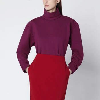 Yves Saint Laurent | Boxy purple cotton sweater