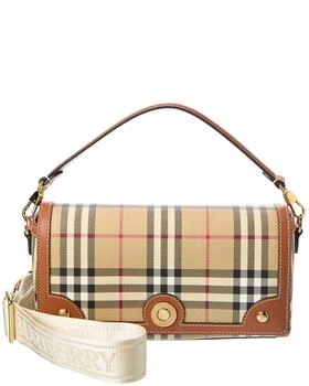 Burberry | Check E-Canvas & Leather Shoulder Bag