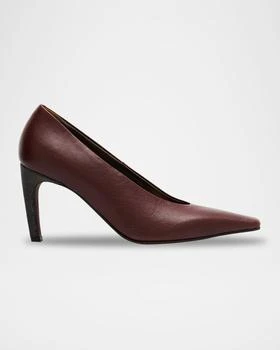 Brunello Cucinelli | Leather Curved-Heel Pumps